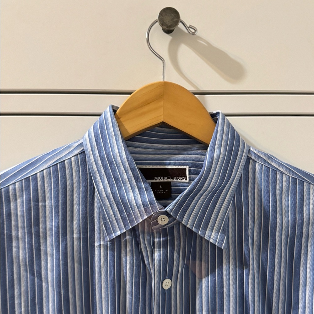 Michael Kors Blue - Striped Men's Shirt